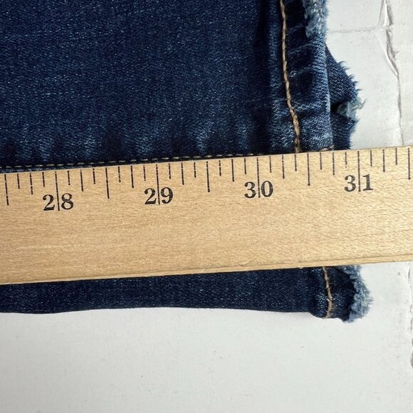 American Eagle Jeans Womens 37x30* High Rise Skinny Kick Boot Blue Denim Tag 18R - Picture 12 of 16